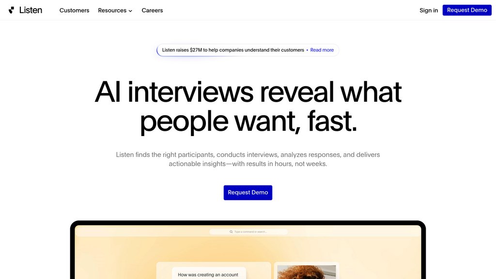 Listen Labs screenshot