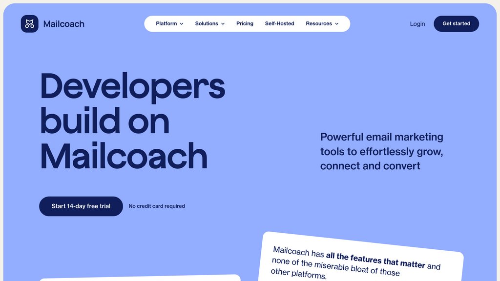 Mailcoach screenshot