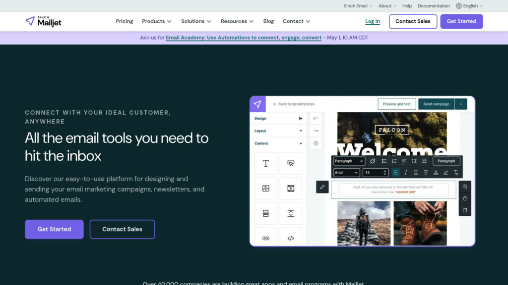Mailjet screenshot