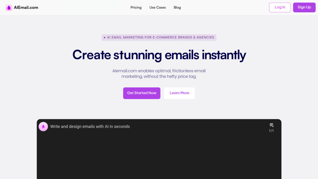 Mailsplash screenshot