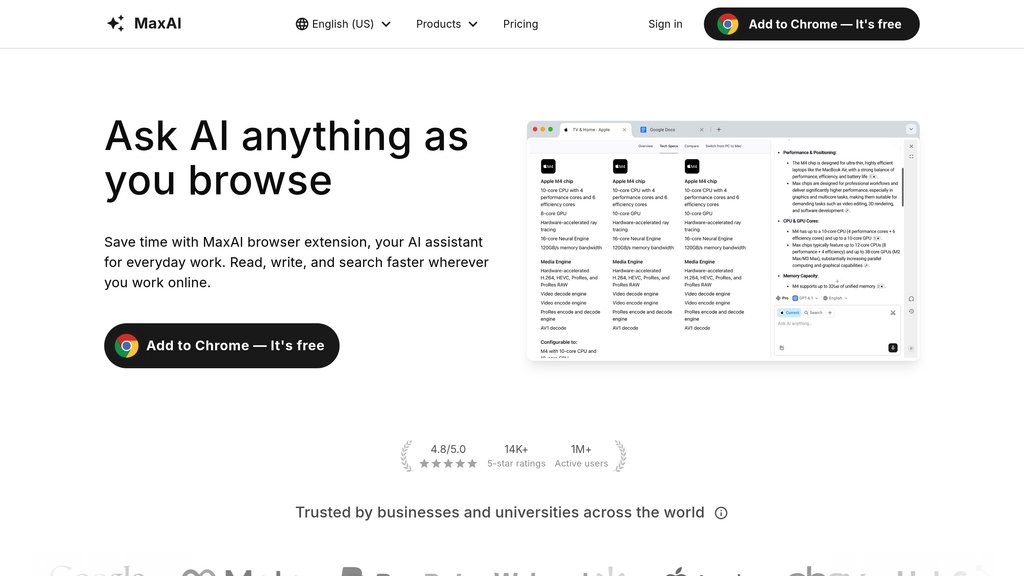 MaxAI screenshot