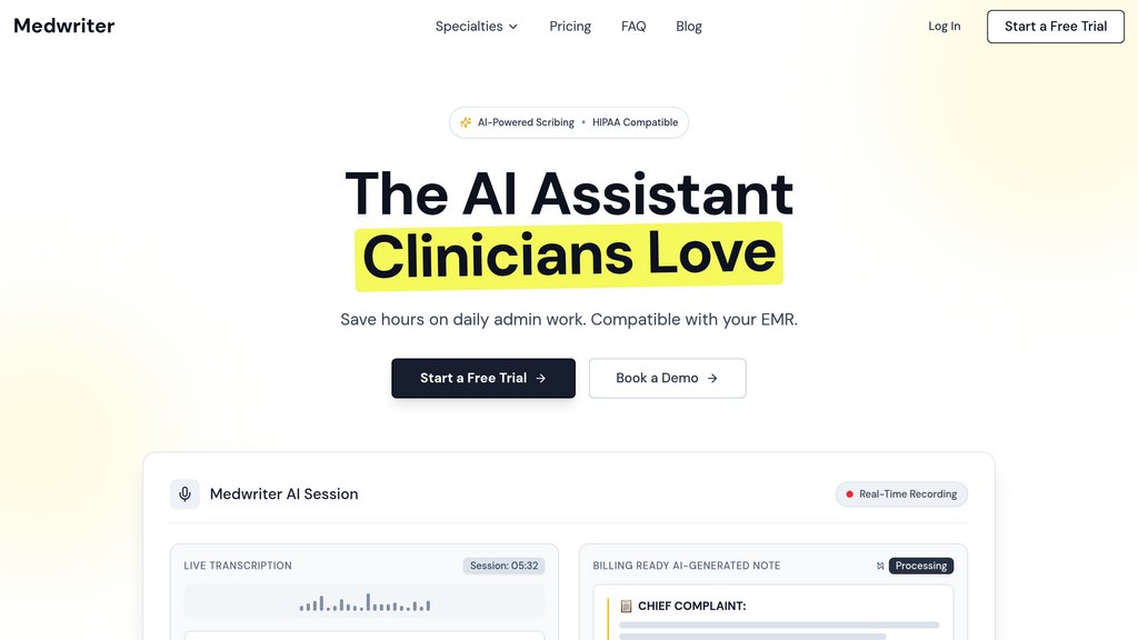 Medwriter screenshot