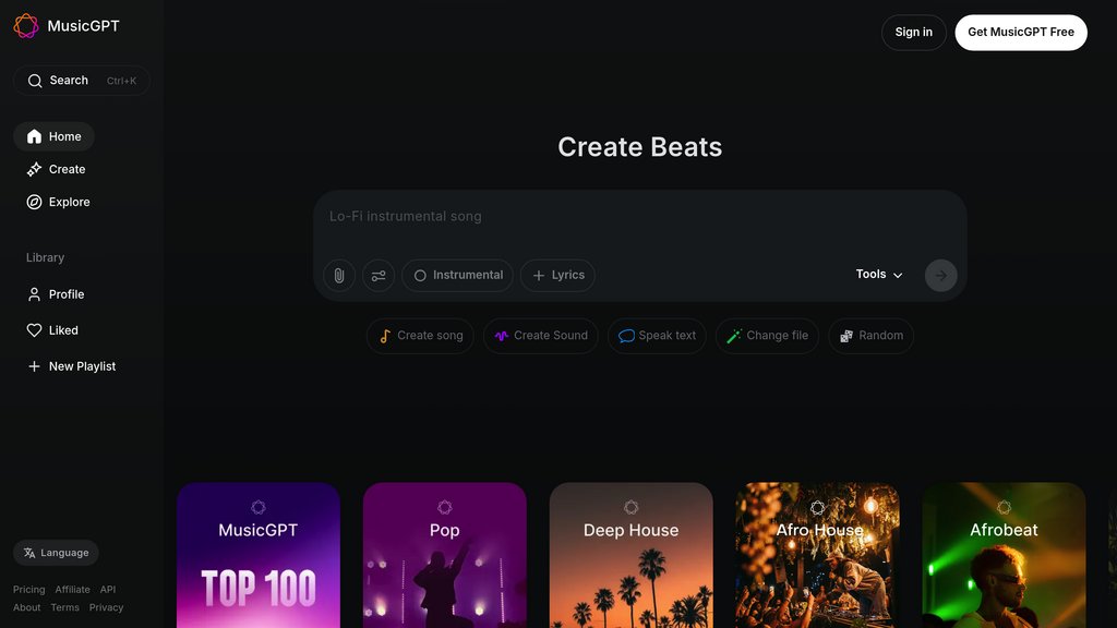 MusicGPT screenshot