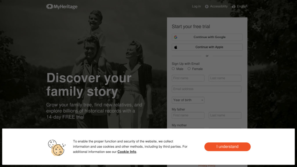 MyHeritage screenshot