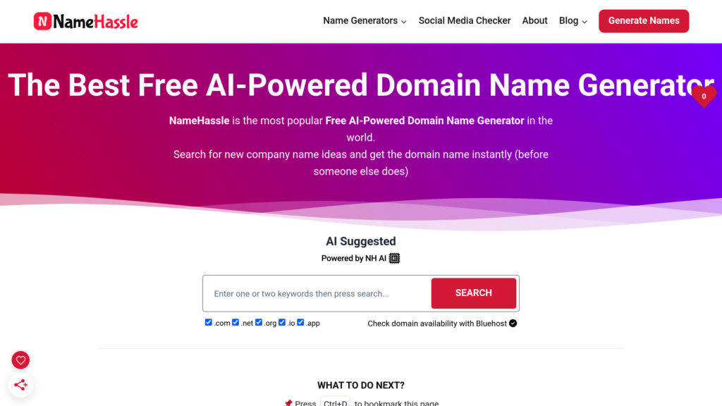 NameHassle screenshot