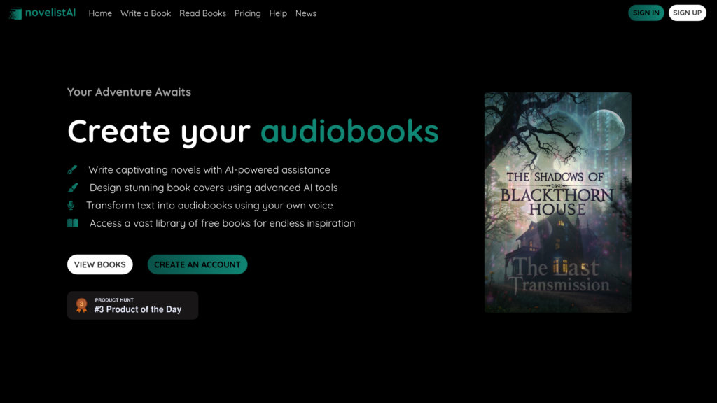 NovelistAI screenshot