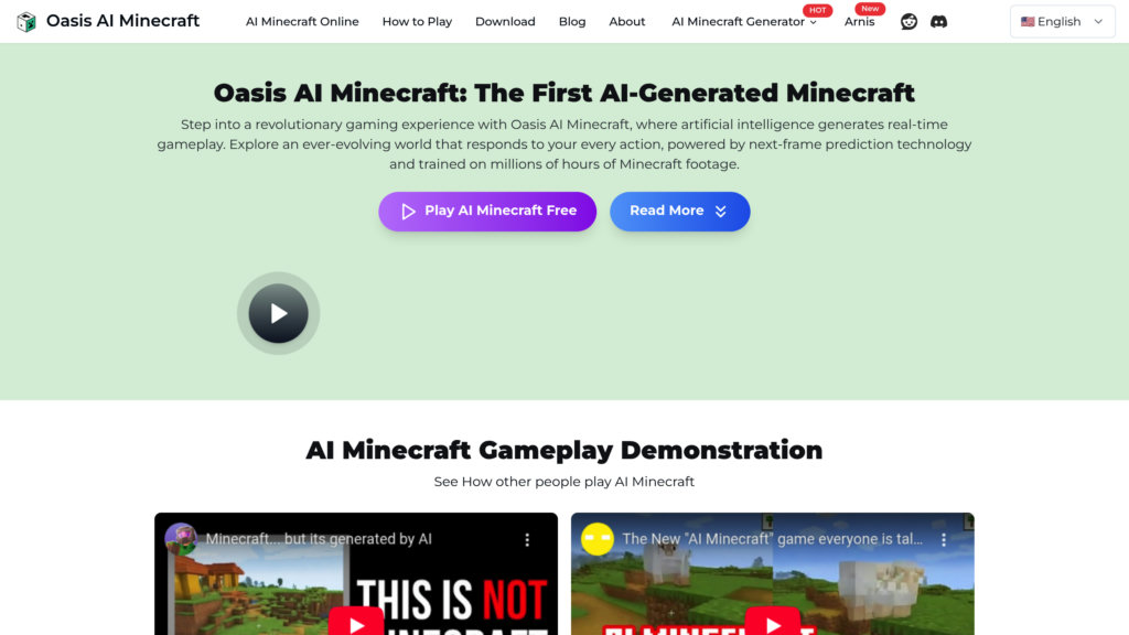 Oasis AI Minecraft screenshot