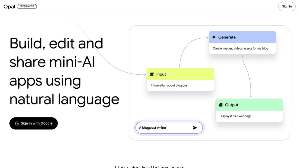 Opal by Google screenshot