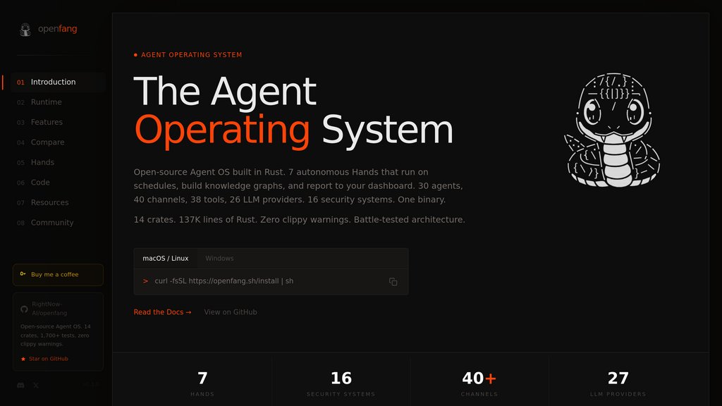 OpenFang screenshot