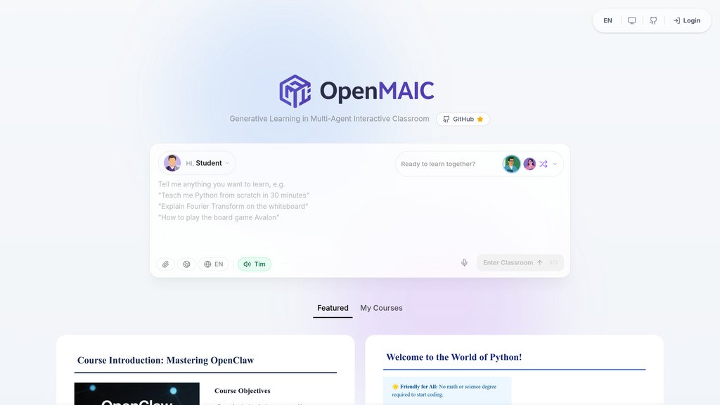 OpenMAIC screenshot