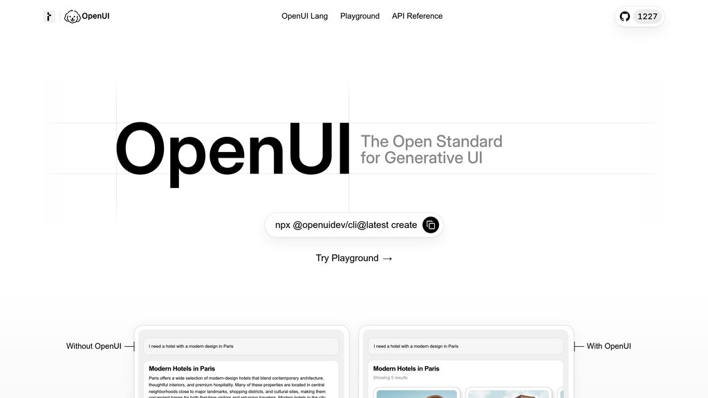 OpenUI screenshot