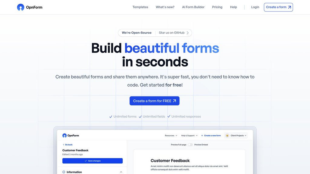 OpnForm screenshot