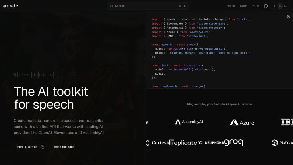 Orate screenshot