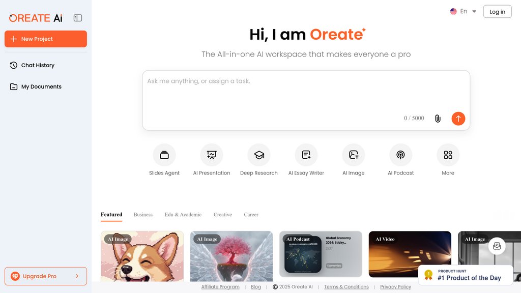 Oreate AI screenshot