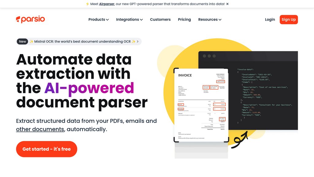 Parsio screenshot