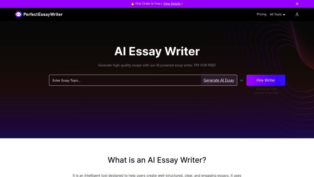 PerfectEssayWriter.AI screenshot