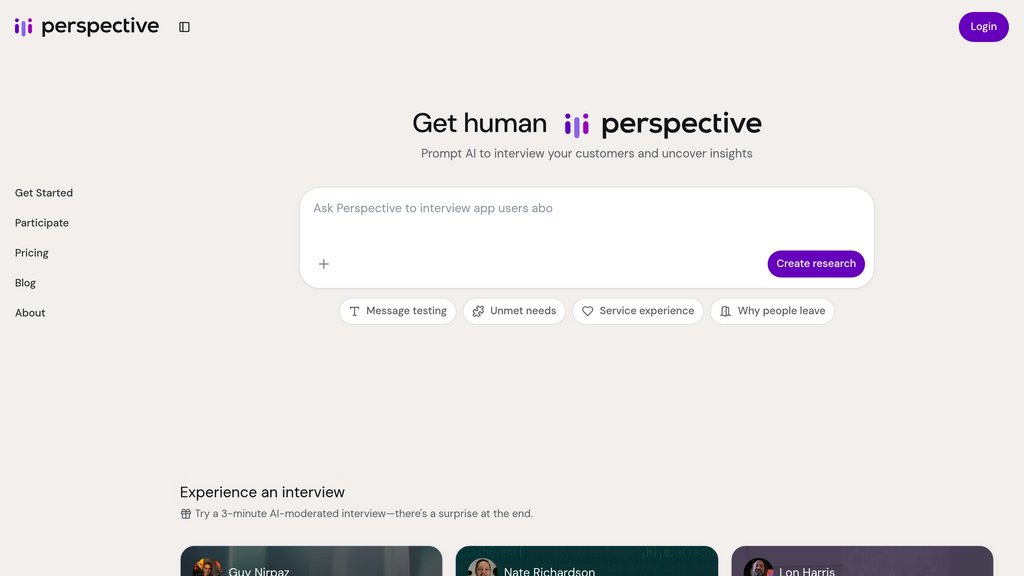 Perspective AI screenshot