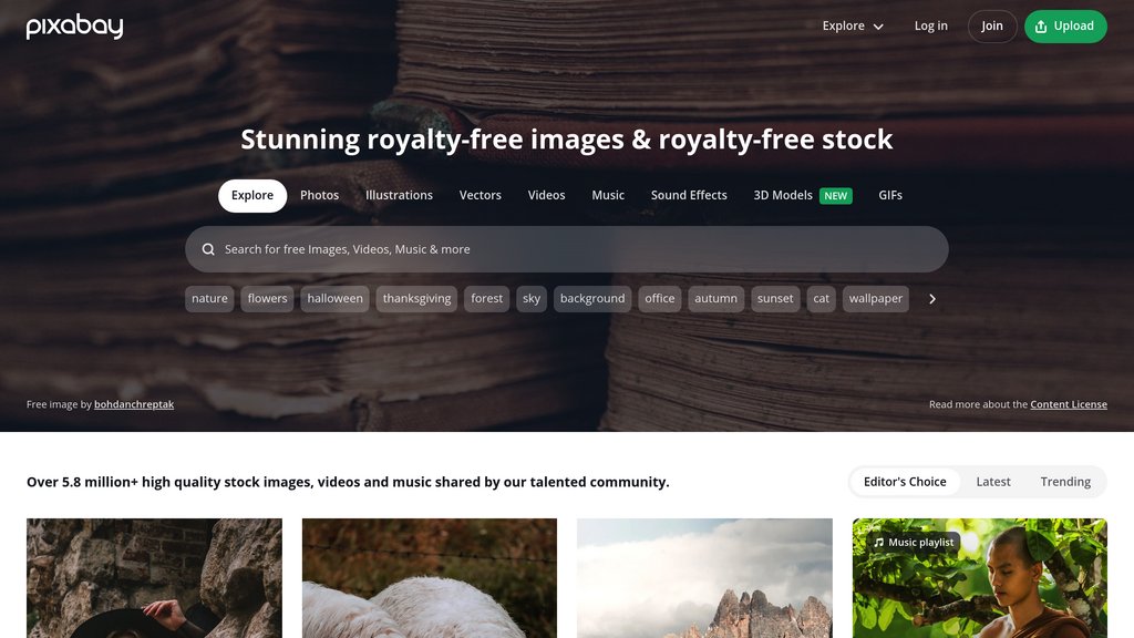 Pixabay screenshot