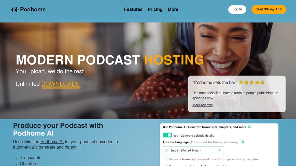 Podhome screenshot