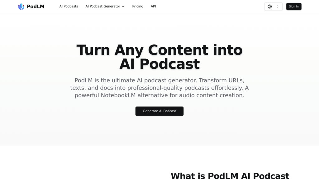 PodLM screenshot