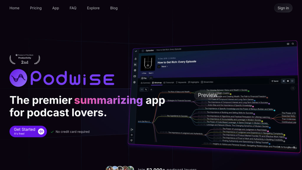 Podwise AI screenshot
