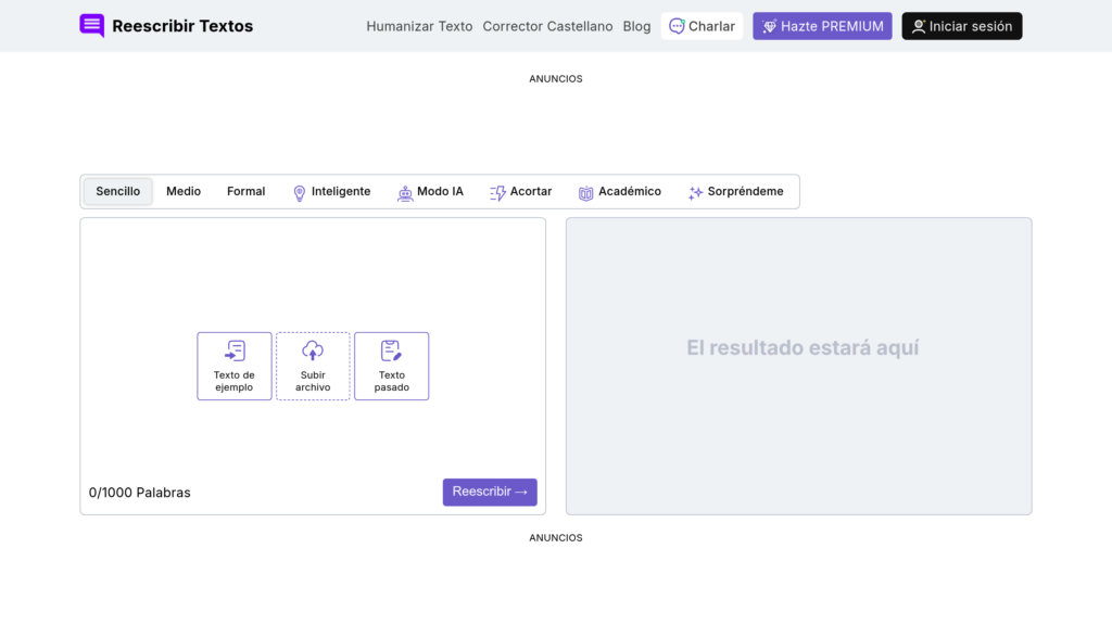 Reescribir Textos screenshot