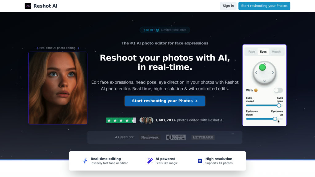 Reshot AI screenshot