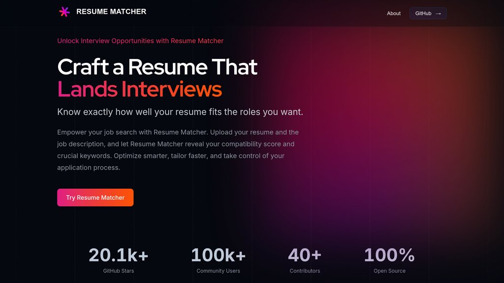 Resume Matcher screenshot