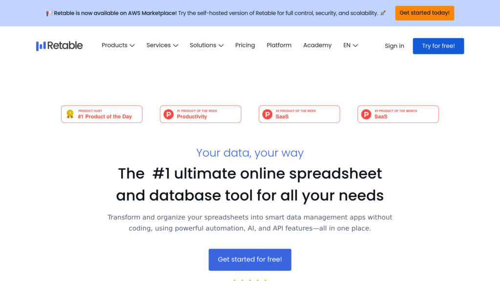 Retable screenshot