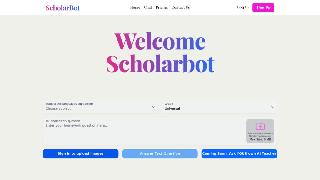ScholarBot screenshot