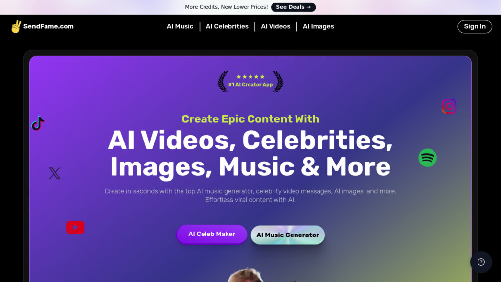 SendFame screenshot