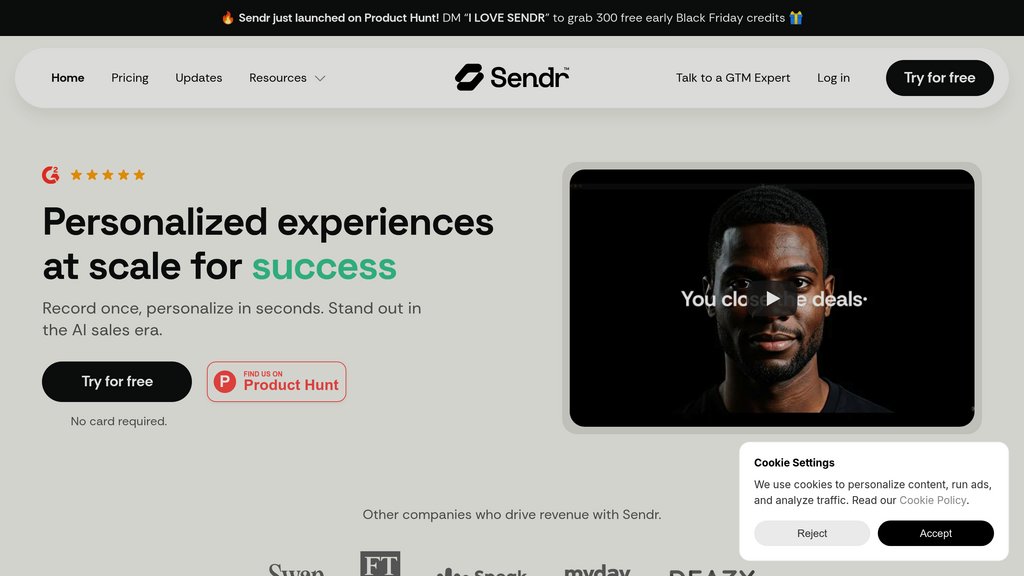 Sendr screenshot