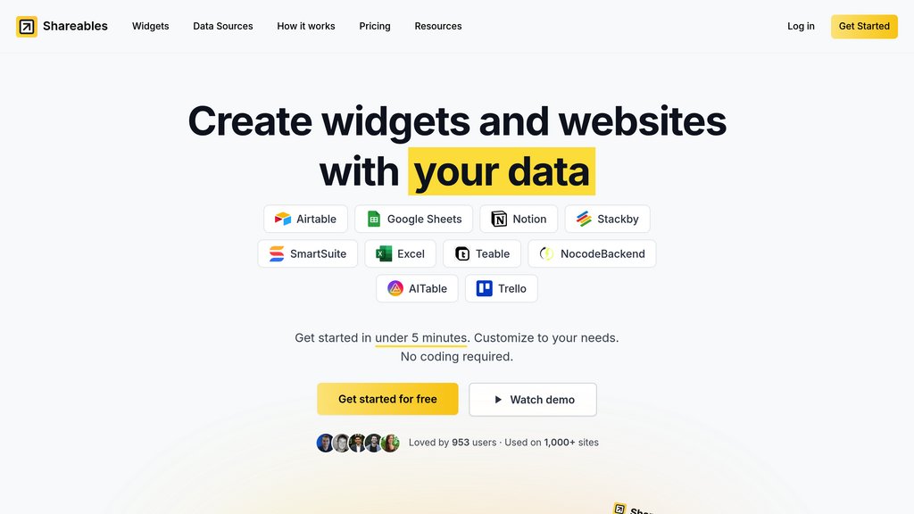 Shareables screenshot