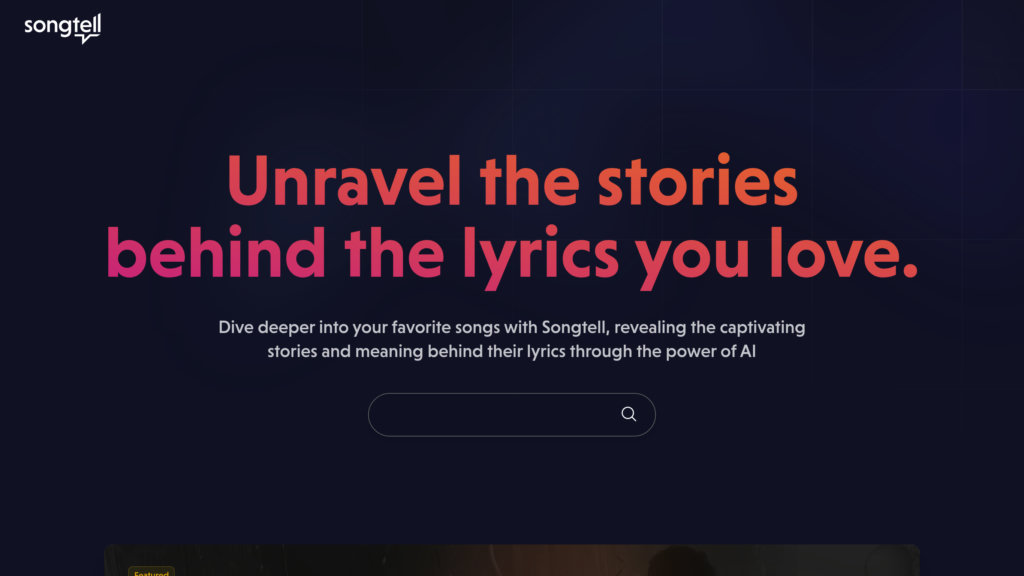 Songtell screenshot