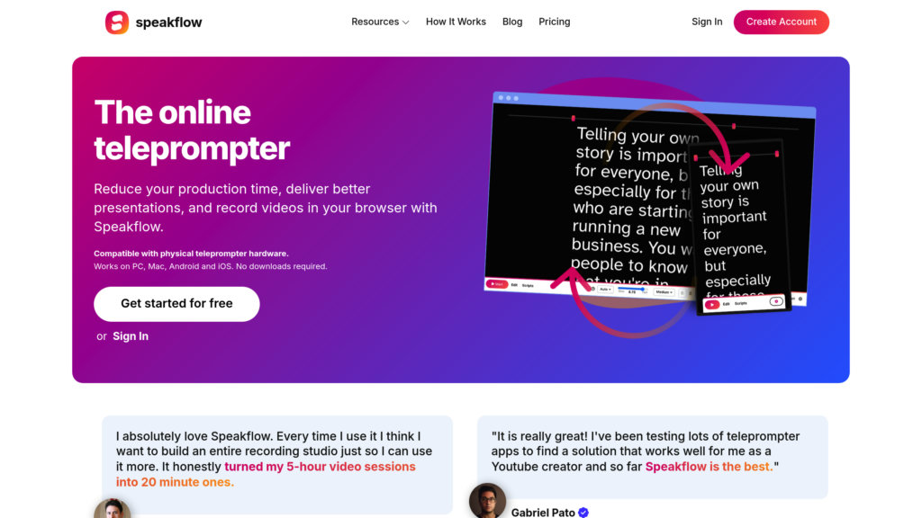 Speakflow screenshot