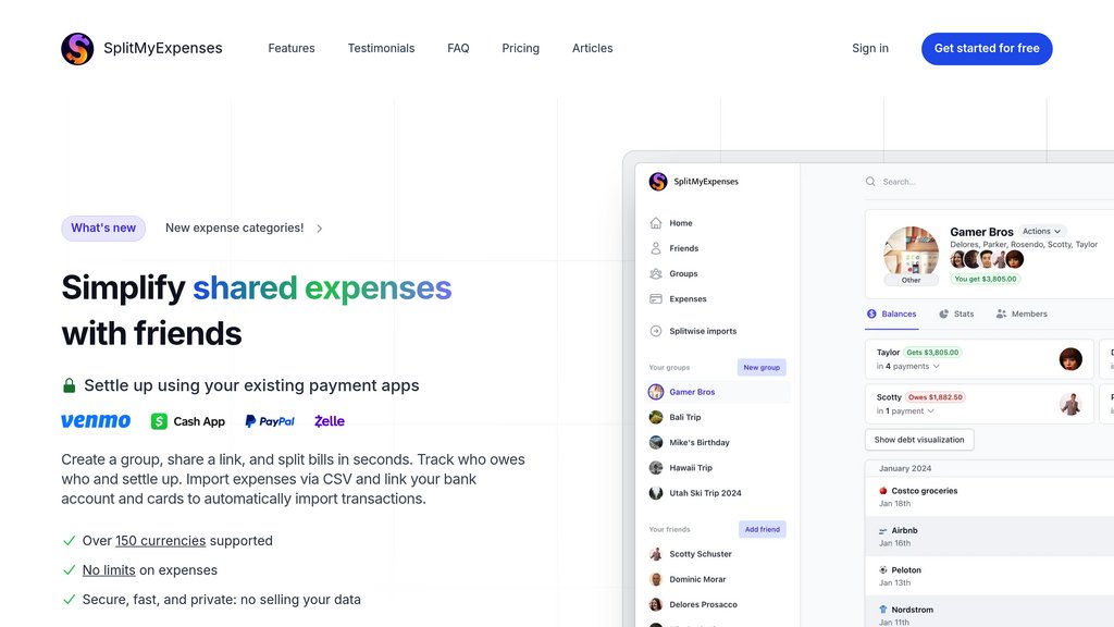 SplitMyExpenses screenshot