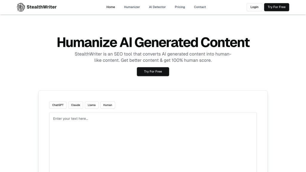 StealthWriter AI screenshot