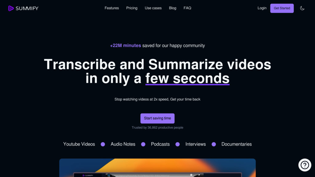 Summify screenshot