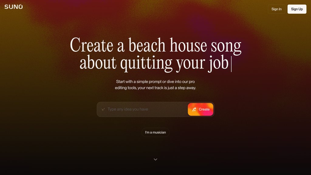 Suno AI screenshot