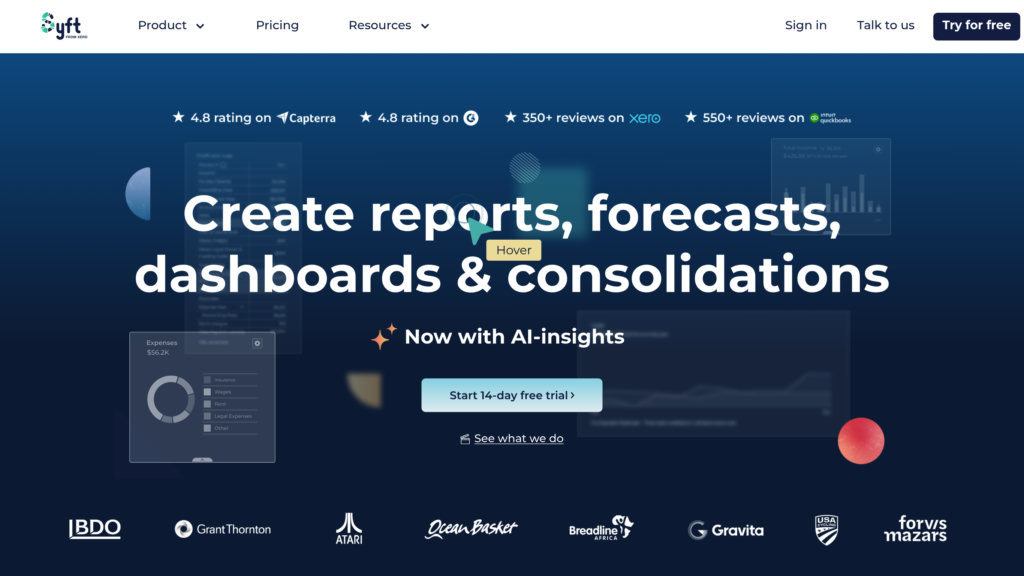 Syft Analytics screenshot