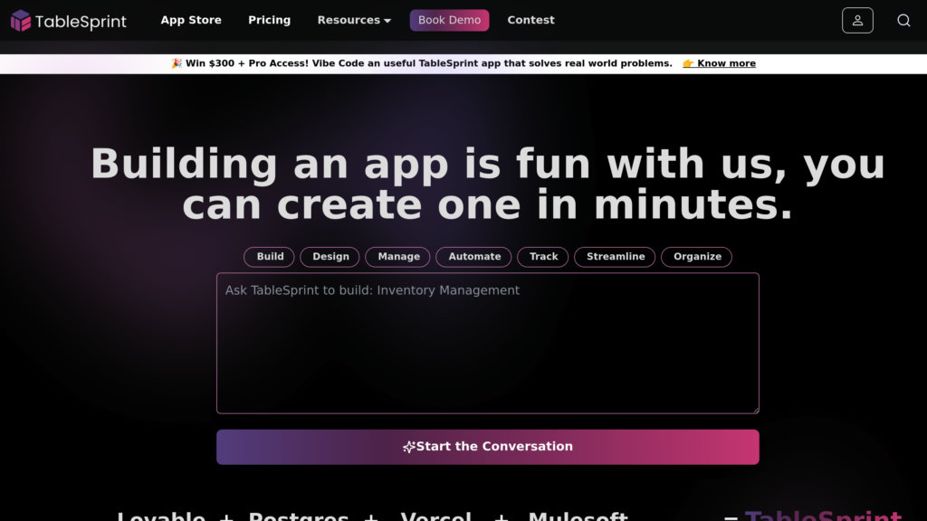 TableSprint screenshot