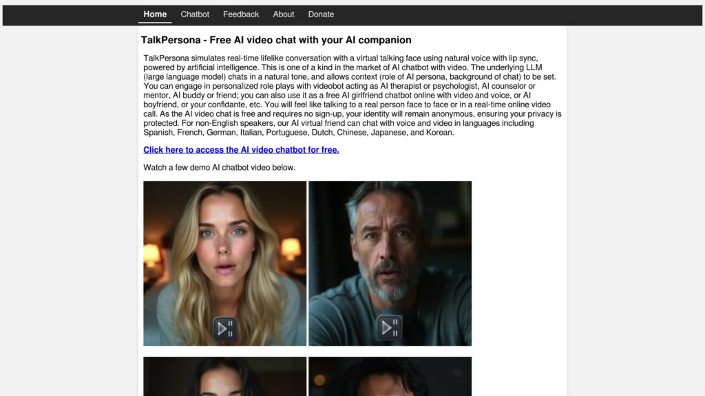TalkPersona screenshot