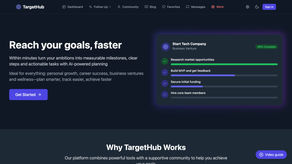TargetHub.ai screenshot