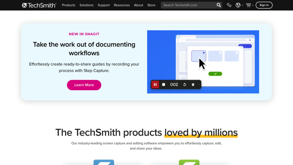TechSmith screenshot