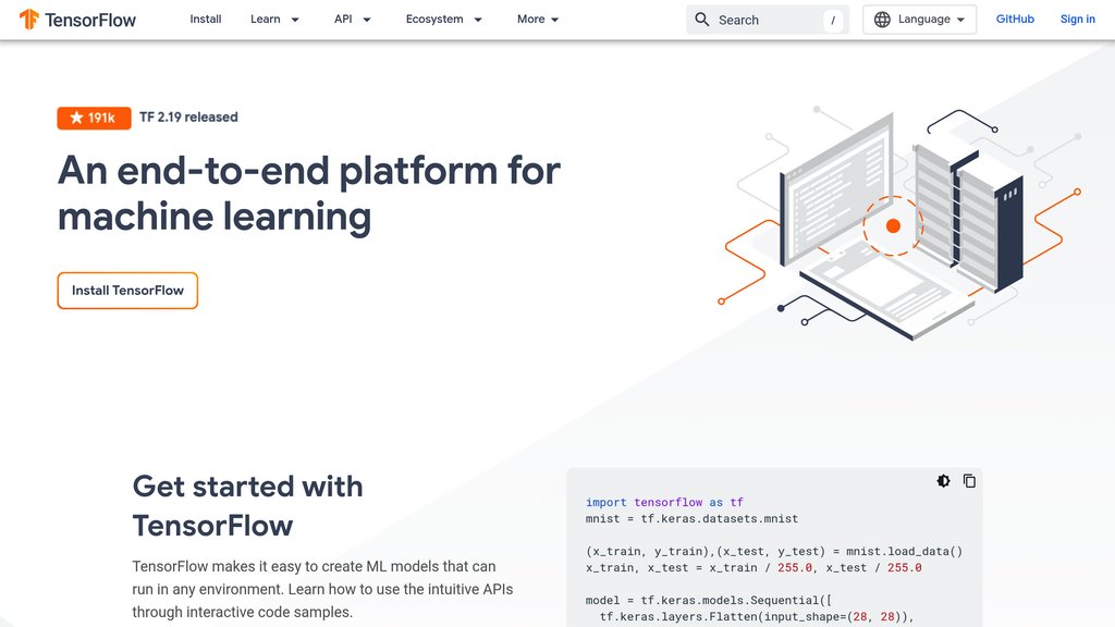 TensorFlow screenshot