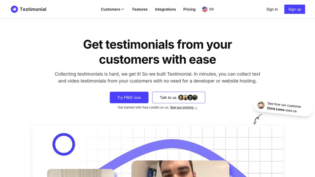 Testimonial screenshot