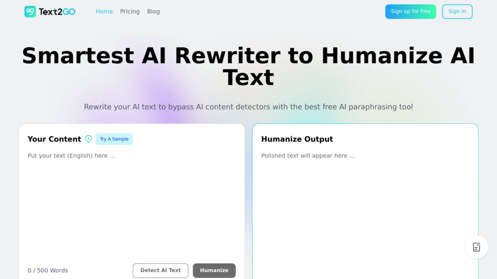 Text2Go AI screenshot