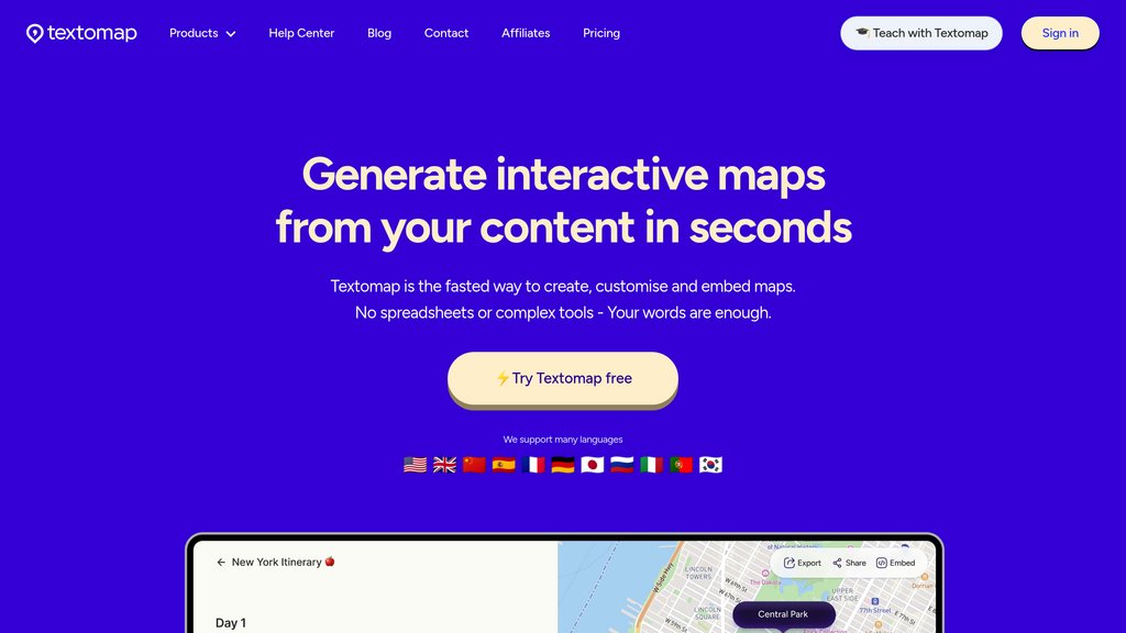 Textomap screenshot