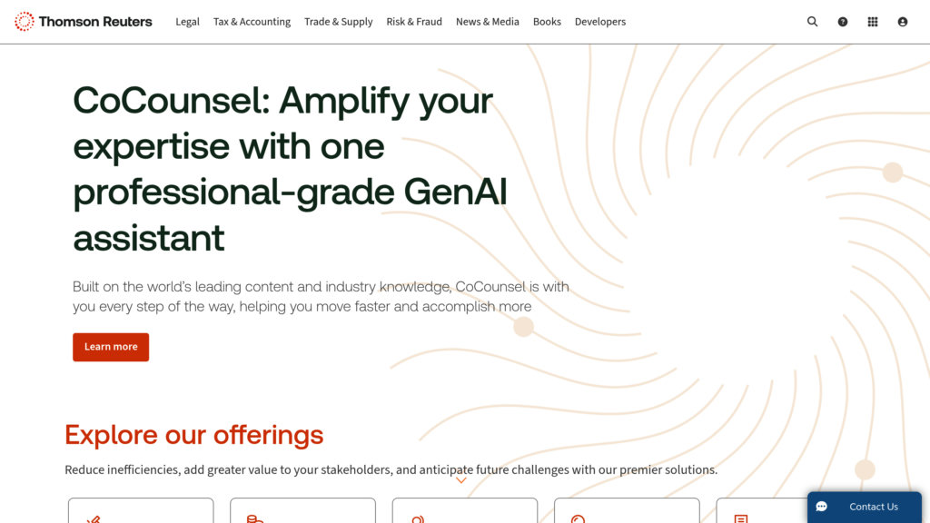 Thomson Reuters screenshot