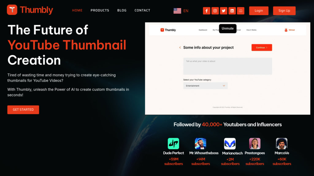 Thumbly screenshot